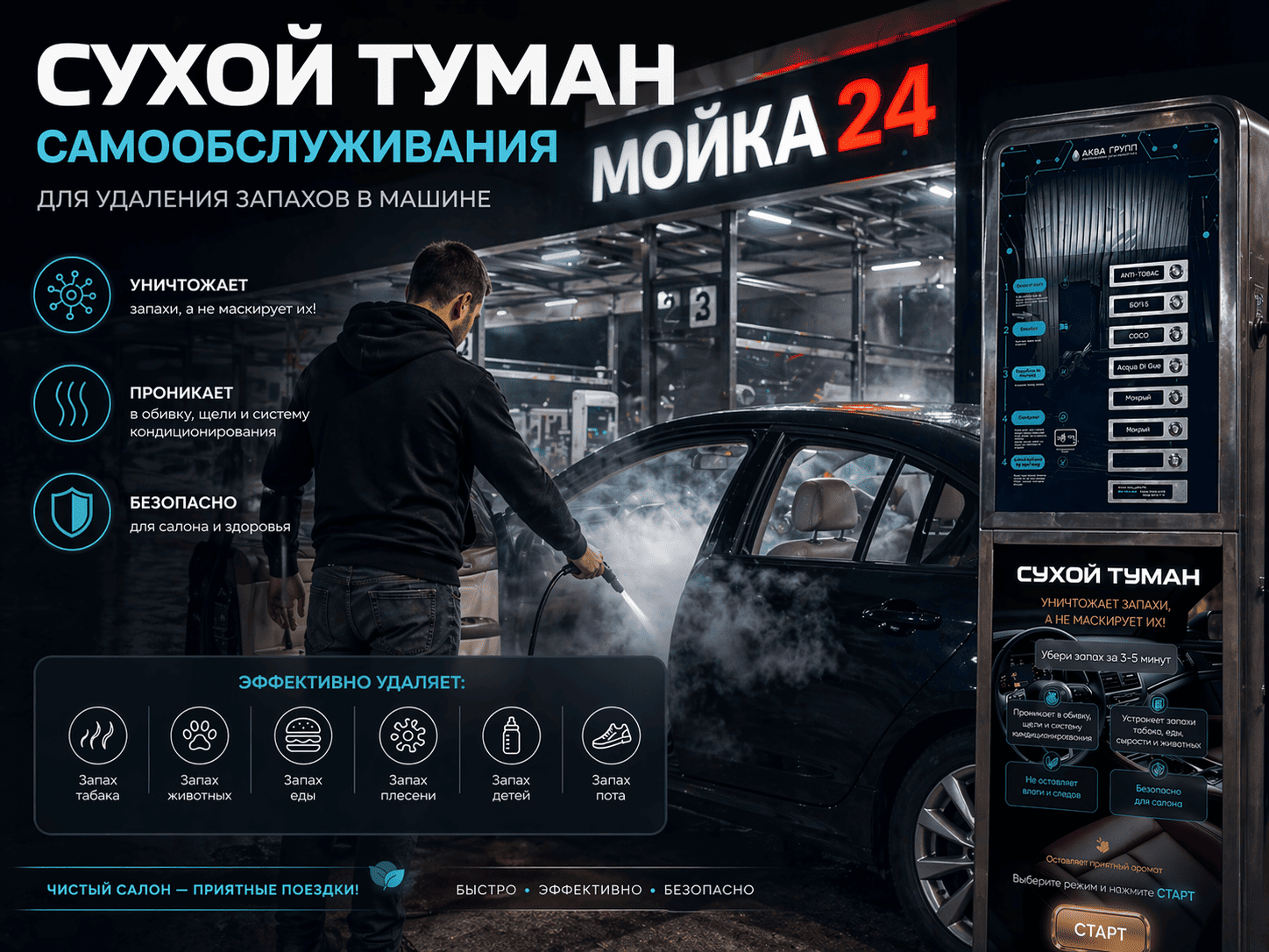 Сухой туман самообслуживания Базовый - 7 Ароматов