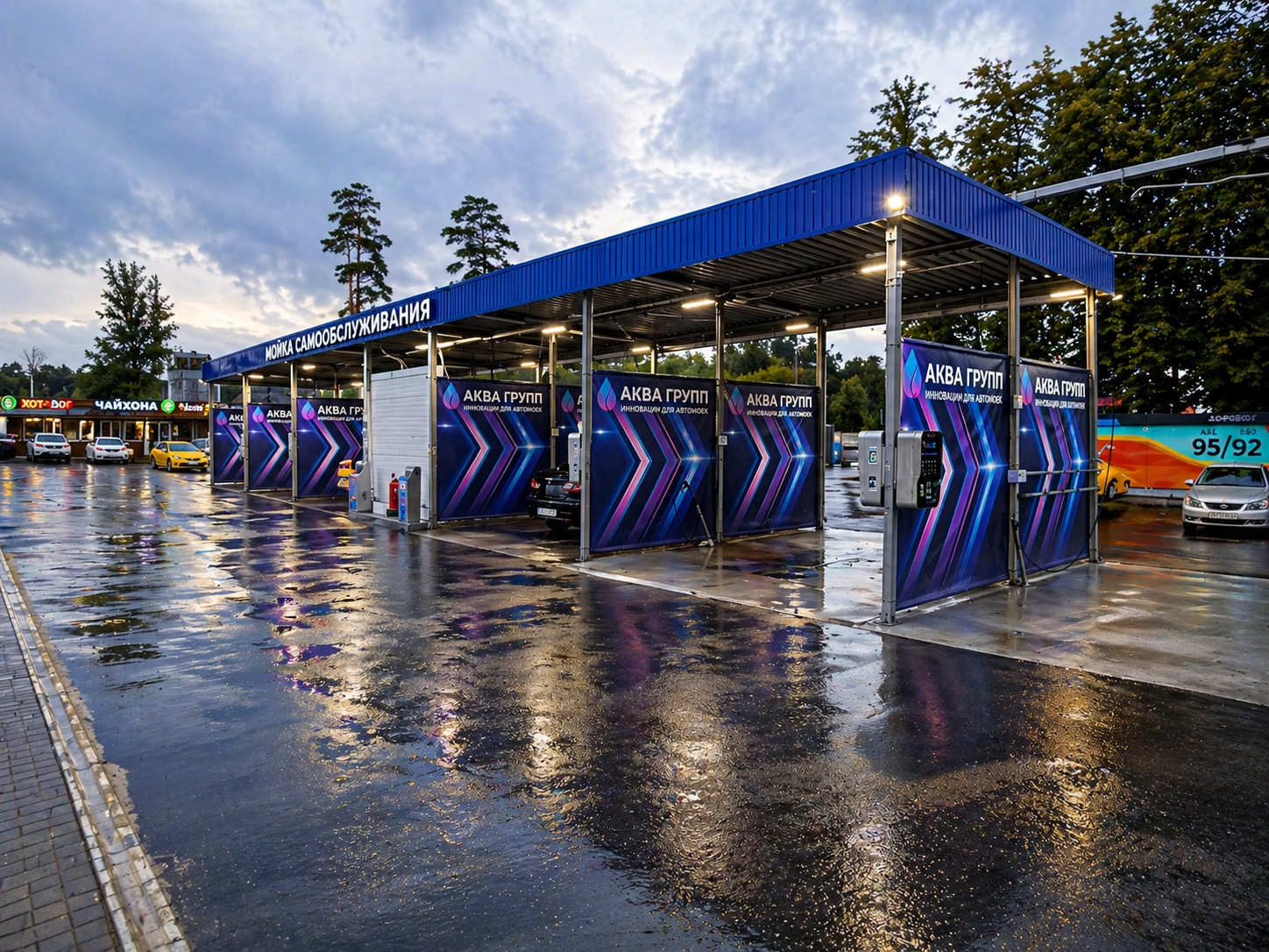 Мойка самообслуживания 5 боксов